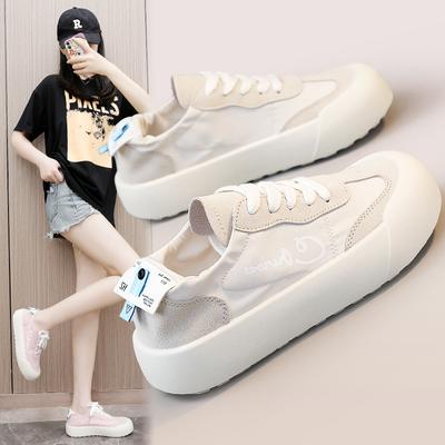 R618 новая тканевая повседневная женская обувь, летние модные дышащие туфли на платформе, удобная удобная обувь для студентов, однотонные универсальные туфли одного цвета