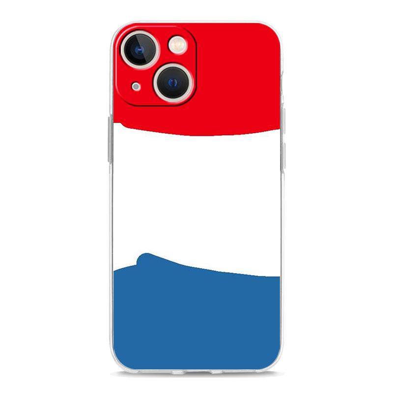 Чехол для телефона iPhone 17 Air Cases iPhone 16 15 12 13 14 Pro Max SE 7 8 Plus iPhone11 Прозрачный Мягкий Чехол Флаг Нидерландов