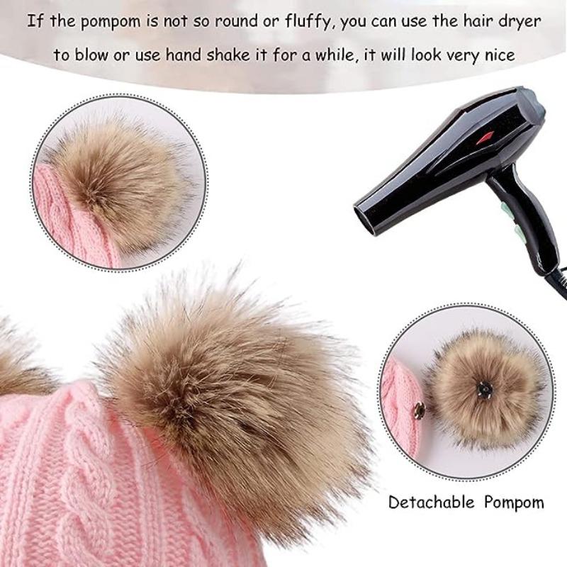 3 шт./компл. детская зимняя шапка-бини, шарф, перчатки, теплый комплект для детей 1-5 лет, для девочек и мальчиков, теплая вязаная шапка с двойными помпонами