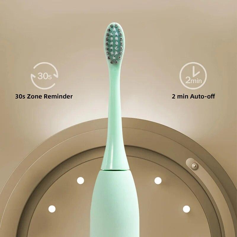 Electric Sonic Toothbrush Rechargeable Waterproof Electronic USB Charge Whitening Tooth Brushes Replacement Heads Adult