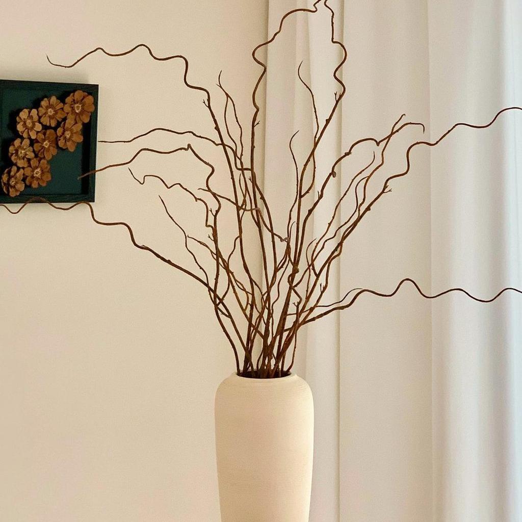 Wabi-sabi Artificial Dragon Willow Bouquet: High-End Decorative Vase Arrangement for Hotels & B&Bs.
