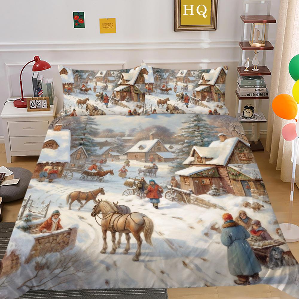 Покрывала с рождественским принтом и 3D декором для спальни, полный размер, микрофибра, высокое качество, дизайн, домашний текстиль для девочек