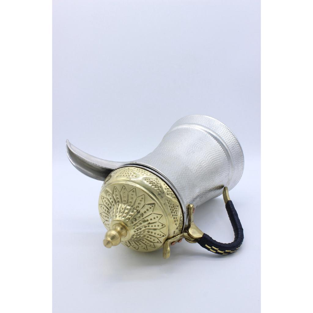 Татуировка на руку с вязаной ручкой Кофейник Dallah Mrra серебряного цвета 26 см