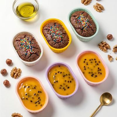 6 шт. Силиконовая форма для торта овальной формы, формочки для маффинов и капкейков, формы для выпечки, кухонная посуда, инструмент для выпечки, инструменты для украшения торта DIY