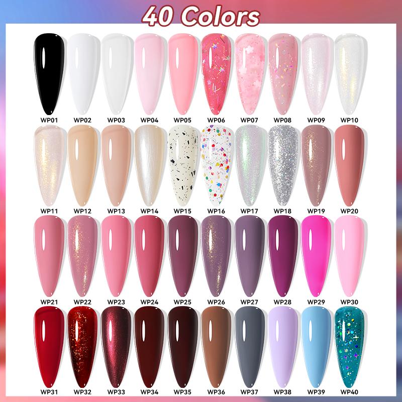 LILYCUTE 7 мл Водный лак для ногтей 40 цветов Стойкий Быстросохнущий Не требует лампы для сушки Принадлежности для ногтей Для маникюра