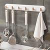 Adhesive Hook Long 6 Hooks Seamless Adhesive Wall Hook Bathroom Punch-Free Hook Shower Hooks Kitchen Storage