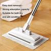 Lazy Mop Stainless Steel Ergonomic Handle Floor Scrubber Mop with 2 Absorbent Velvet Clothes