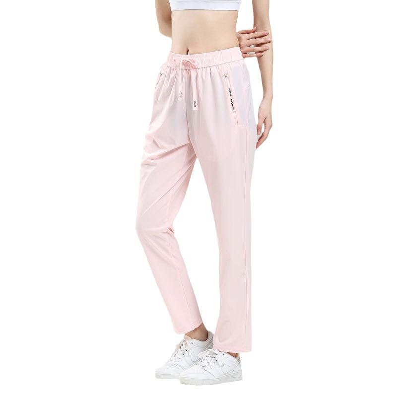 Женские быстросохнущие брюки из ледяного шелка для защиты от солнца - Летние эластичные брюки до щиколотки для активного отдыха