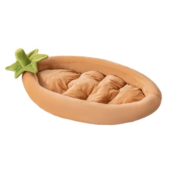 Кровать для кошек Баклажан Форма овоща Диван для питомца со съемной подушкой Поддержка суставов Милая кровать для питомца для кошек, маленьких собак, котят