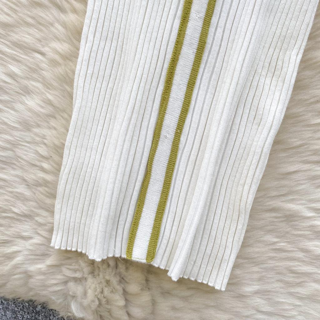 Autumn Winter Women Knitted Dresses 2024 Vintage Patchwork Striped Long Sleeve Bodycon Sexy Chic Long Dress