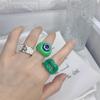 Personality New Punk For Women Square Geometric Fashion Jewelry Resin Rings Lips Finger Ring