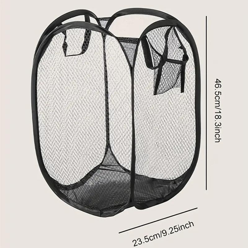 Folding Dirty Laundry Sorting Basket Washing Frame Bathroom Cloth Mesh Storage Bag Frame Bucket Laundry Organizers Storage Pouch