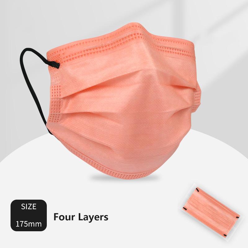 50 шт. 3/4 слойные маски для лица из ткани, выдуваемой методом расплавления, одноразовые защитные противопылевые маски для взрослых, нетканые ушные петли