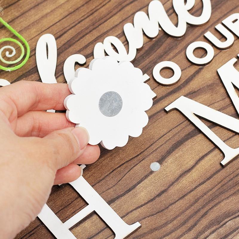 Wooden Door Hanging Sign With Magnetic Letters DIY Home Decor Christmas Farmhouse Rustic Wall Art