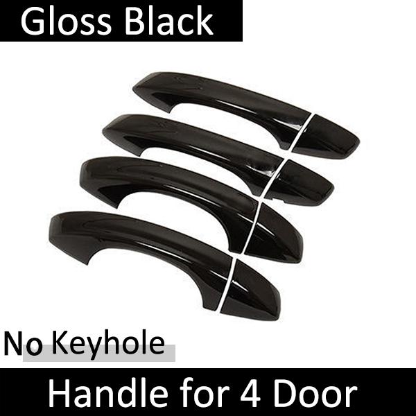 for Skoda Kodiaq NS7 2016~ 2017 Gloss Black Outer Door Handle Cover Protective Styling Stickers Trim Car Accessories Parts