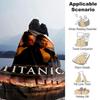 Classic Titanic Movie Poster Flannel Blanket Super Soft Warm Cozy Blanket for Sofa Bed Office Travel All‑Season Home Decor Gift