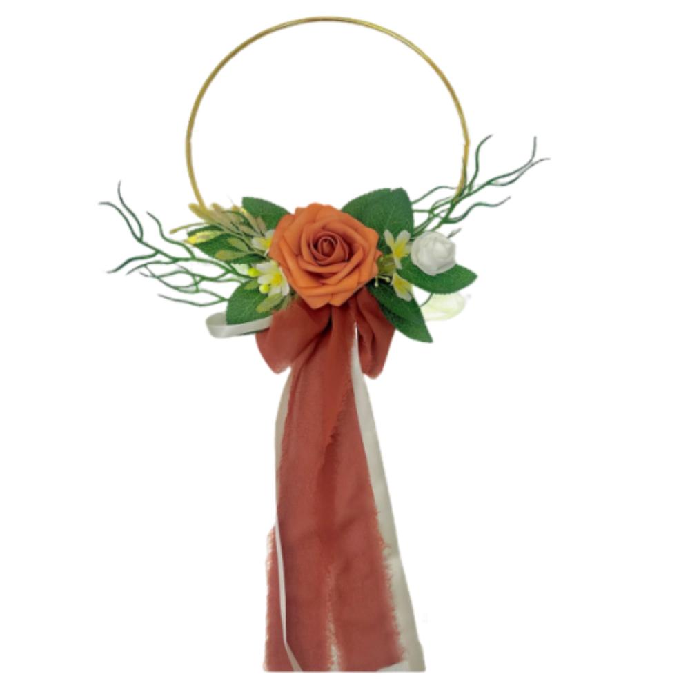 Elegant Wedding Gold Hoop Bouquet Romantic Wedding Decor Wreath  Anniversary Celebrations