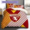 Torino F.C Bedding Quilt Set Quilt Cover Pillowcase Home Decoration Birthday Gift (1 * duvet cover + 2 * pillowcase, without core)