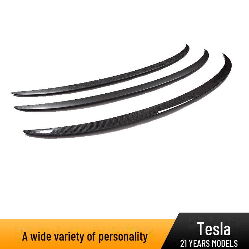 Tesla Model Y Real Carbon Fiber Spoiler - Dry Carbon Modified Tail Wing