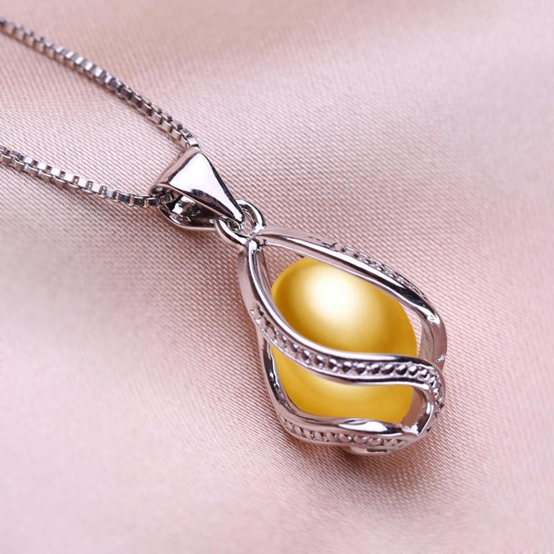 seniko Серебряное ожерелье из пресноводного жемчуга с геометрической клеткой для женщин