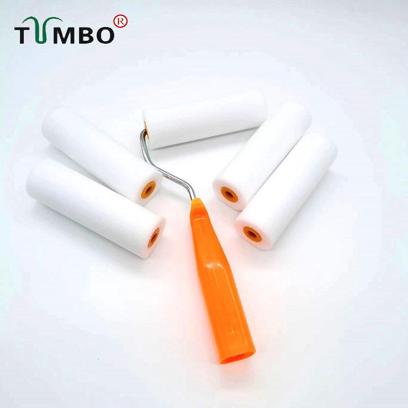 High-Density Oily Sponge Latex Paint Roller - 4" Flat Head, Solvent Resistant, No Dead Corners for Easy Color Change