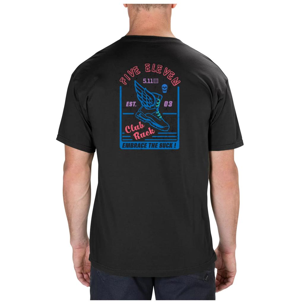 2025 High Quality USA 5.11 Tactical Men T-Shirt Cotton Printed Round Neck Fitness Training Round-neck Short Sleeved Shirt