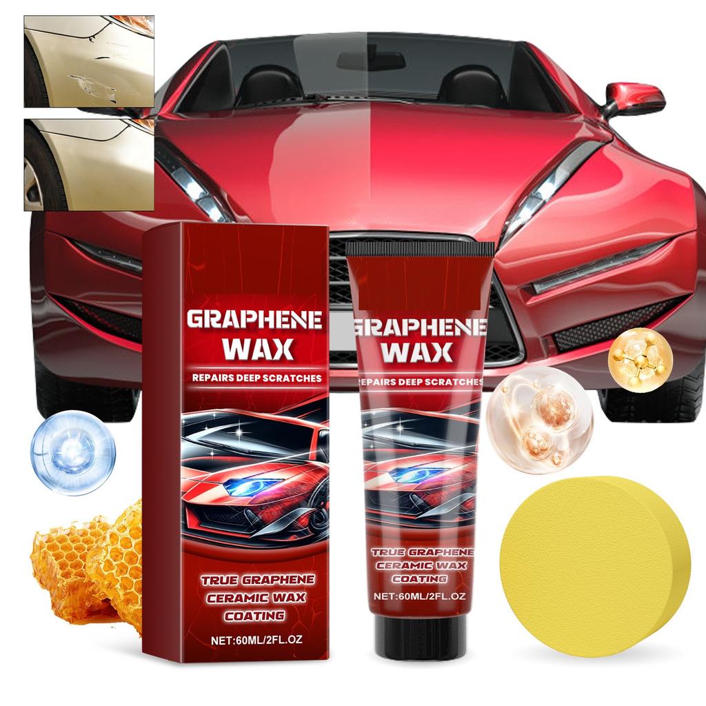 Car Scratch Wax, Car Scratch Paste Polishing Wax, Car Scratch Removal Kit With Wipe And Sponge For Car Vehicle Deep Scratches