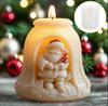 2025 Santa Claus Relief Bell Candles Silicone Mold for Santa Claus Sculpture Snowflake Relief Bell Resin Mould Christmas Gifts