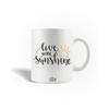 Ceramic Mug - MANIACASE - Live In the Sunshine Swim the Sea - 30cl - White - Dishwasher Safe