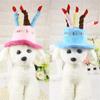 Dog Hat Pet Dog Cat Hat with Birthday Cake Hat Candle Gift Design Birthday Party Costume Pet Toy