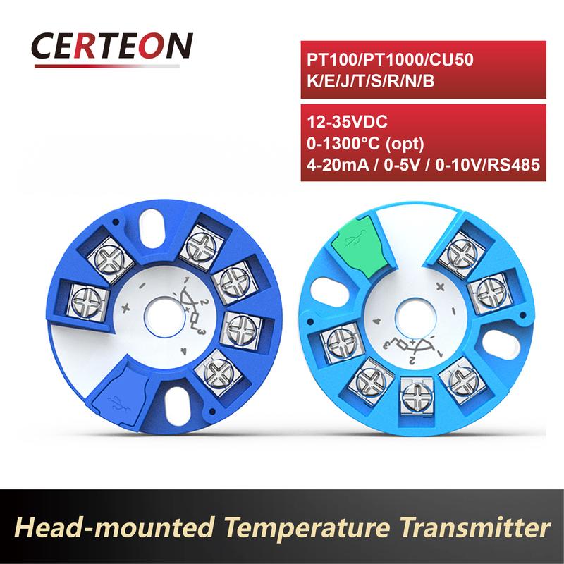 Programmable Temperature Transmitter PT100 PT1000 K Type Thermocouple to 4-20mA Converter Industrial Signal Conditioner