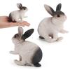Farm Rabbit Scene Pvc Miniature With Standing And Sitting Rabbits For Micro Landscape Decor