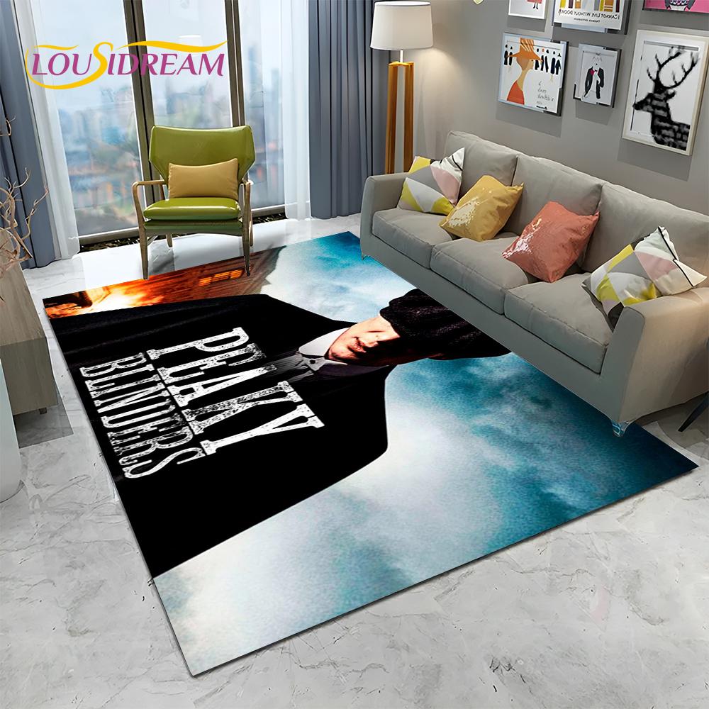HD Tommy Shelby P-Peaky Blinders Carpet Rug for Home Living Room Bedroom Sofa Doormat Decor,kids Area Rug Non-slip Floor Mat