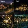 1 Packs Solar Fairy Lights,Waterproof Outdoor Firework Lights,LEDs Garden Flower Light For Garden Christmas Party DIY Decoration