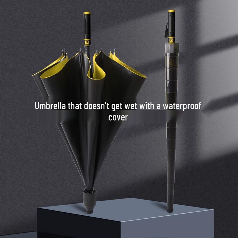 Премиальный очень большой зонт для гольфа с длинной ручкой и водонепроницаемой двухслойной конструкцией
