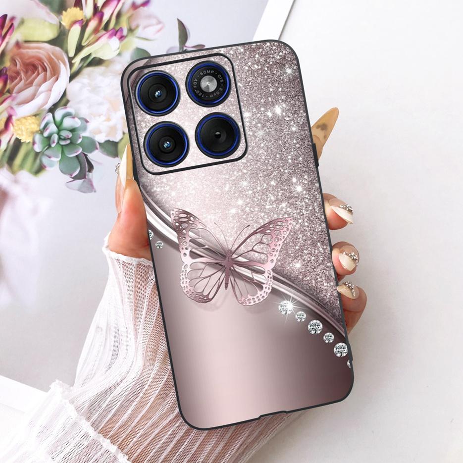 For Motorola Edge 70 Case XT2601-2 Cute Cat Peacock Painted Cover Soft Silicone Case For Motorola Edge 70 Fusion Edge70 5G Shell