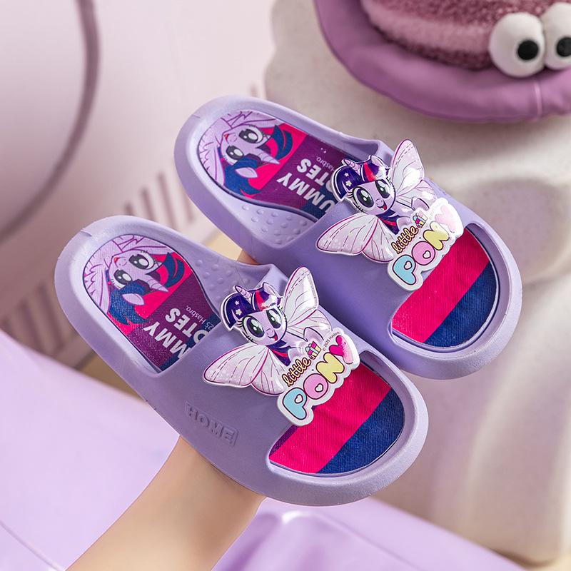 Нескользящие летние тапочки My Little Pony для девочек - Мультяшные шлепанцы для дома