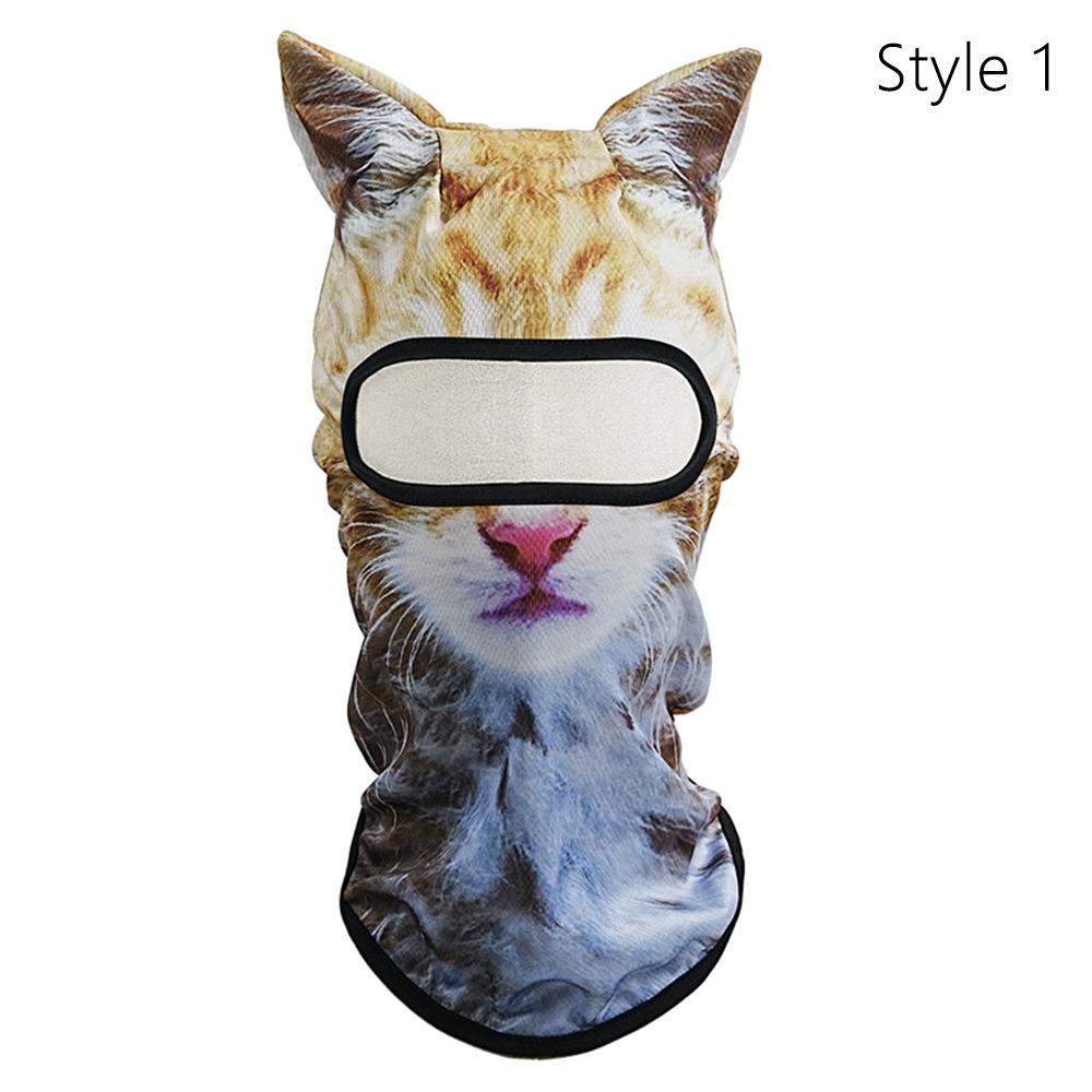 Солнцезащитная полнолицевая маска 3D Animals полнолицевая шейная маска модная кепка-пуловер для езды на велосипеде