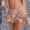 Sequined Tassel Latin Dance Skirt for Women – Stage and Bar Performance Costume Shorts