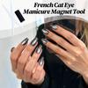 2 In 1 3D Line French Multi-Function Cat Magnetic Nail Arts Tool With Iron New Strong Cylinder Magnets Half-moon Design DIY Tool