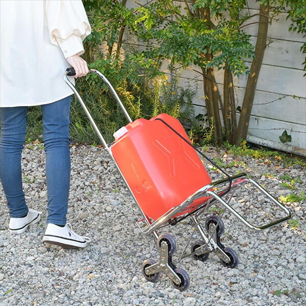Yamazen Power Carry Cart 50, Campers Collection, fits up to 15cm steps, 50kg load capacity, 41cm wide x 55cm deep x 100cm high, SPC-50