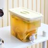 3.9L Water Dispenser with Faucet Leakproof Iced Tea Pitcher for Fridge BPA-Free Juice Container for Summer Drinks