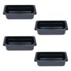 Thunder Group Глубина сковороды для еды 65 мм Набор из 4 штук Пригодный для мытья в посудомоечной машине Прочный поликарбонат Коммерческий Черный 1/4 PLPA8142BK-4S