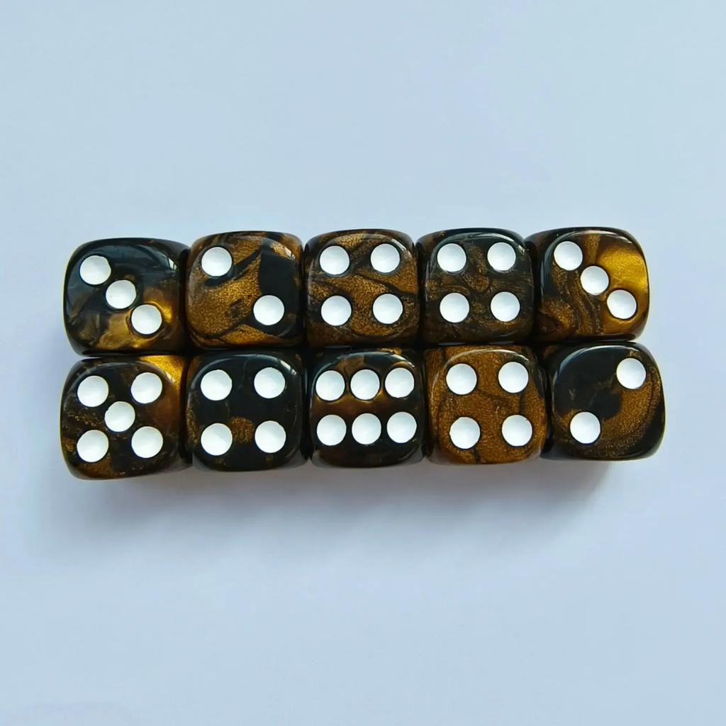 10 шт./набор 16 мм разноцветные игральные кости акриловые цифровые игральные кости для Dnd Rpg Cthulhu Running Team настольная игра настольная игра Dnd Dice Set