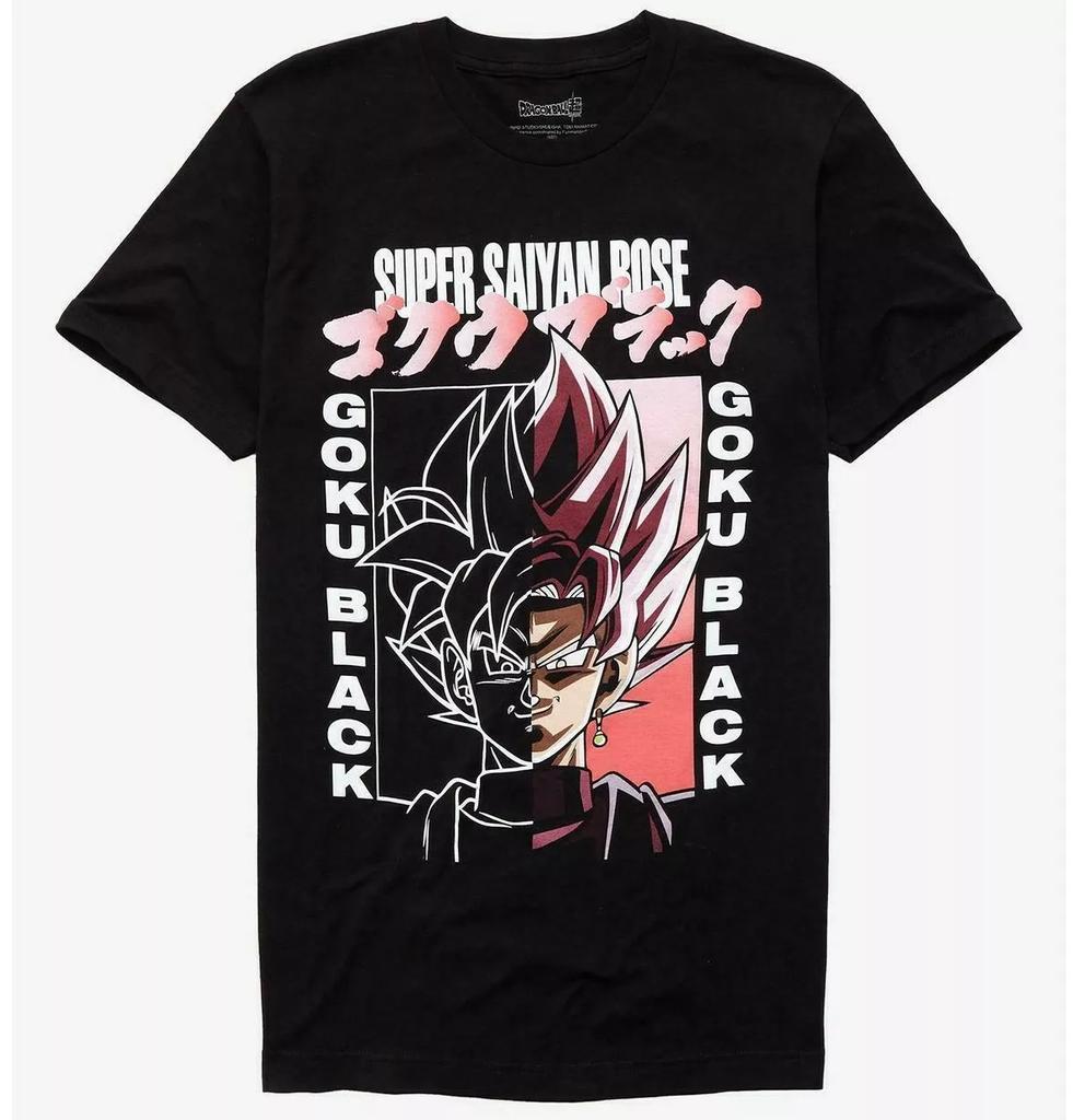 Dragon Ball Super Super Saiyan Movie Rose Goku Black Tee Shirt New