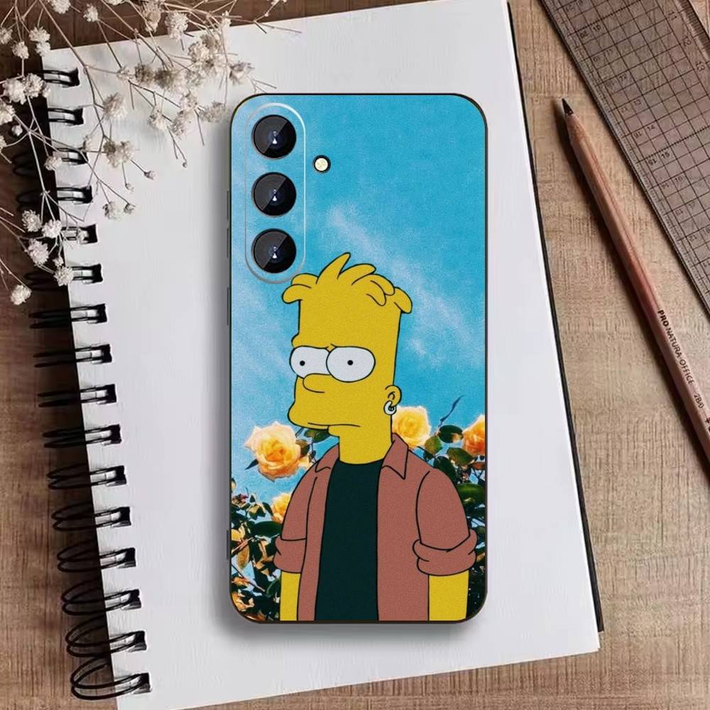 Мультяшный чехол для телефона The D-Simpsons для Samsung Galaxy A73,A21s,A22,A31,A52,A53,A71,A41 Мягкий черный корпус