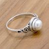 Кольцо из стерлингового серебра 925 пробы с жемчугом, кольцо ручной работы с натуральным жемчугом
