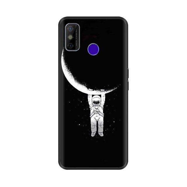 Для Tecno Spark 6 Go чехол для телефона Мягкая силиконовая задняя крышка с рисунком для Tecno Spark 6 Go Spark6 Go Черный ТПУ милый мультяшный бампер