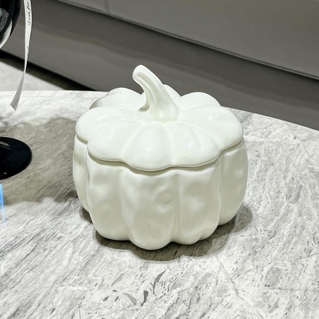 Банка для хранения тыквы Креативная гостиная Настольная банка для хранения закусок и конфет Современный стиль Домашняя кухня Керамический контейнер для хранения