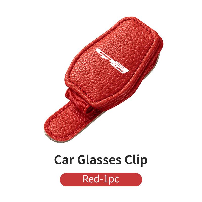 BBEC3 Leather Car Sun Visor Glasses Clip Card Case Decoration Accessories For KIA K5 K2 Optima Soul Spectra Niro Cadenza Sephia Carens